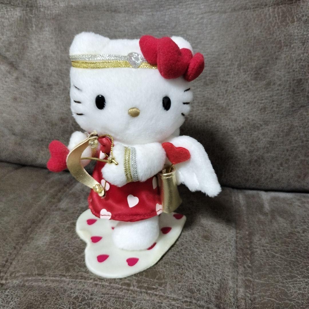 Rare 2002 Sanrio Hello Kitty Goddess of Love Cupid Angel Plush With Stand USED