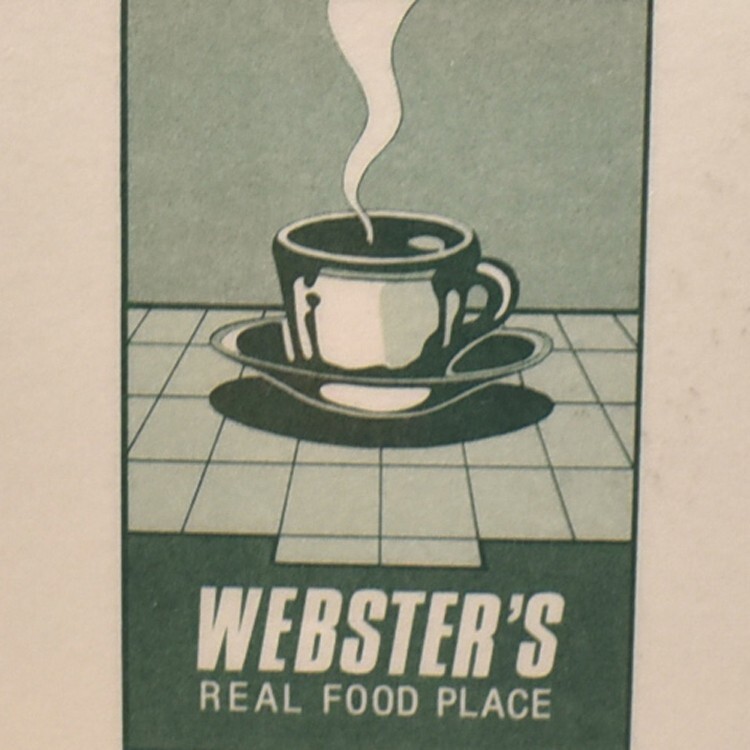 Original Vintage 1988 Webster\'s Restaurant Menu Real Food Place Original Vintage 1988 Webster\'s Restaurant Menu Real Food Place