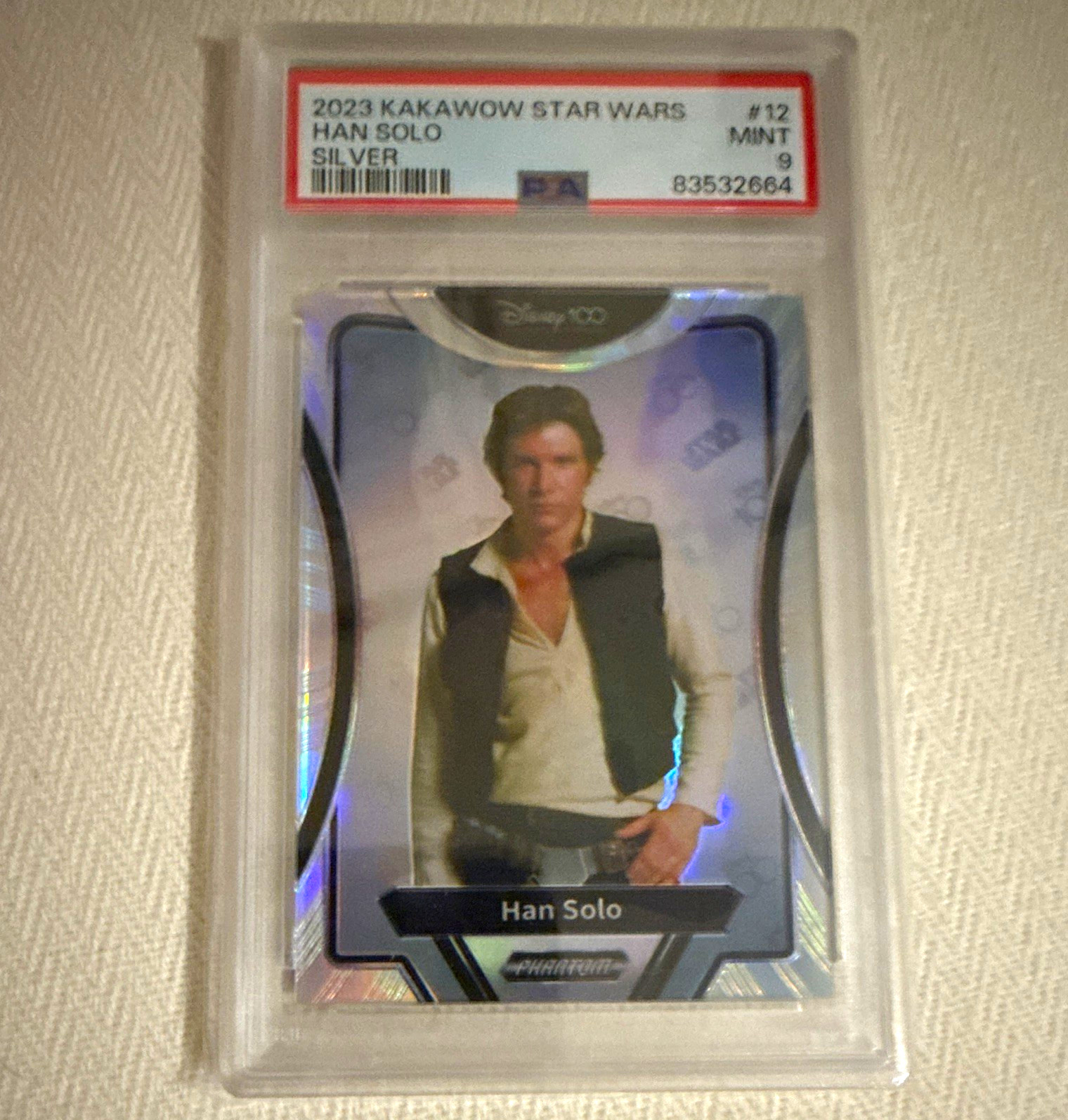 Kakawow 2023 Star Wars Phantom Han Solo Silver Parallel #12 PSA 9