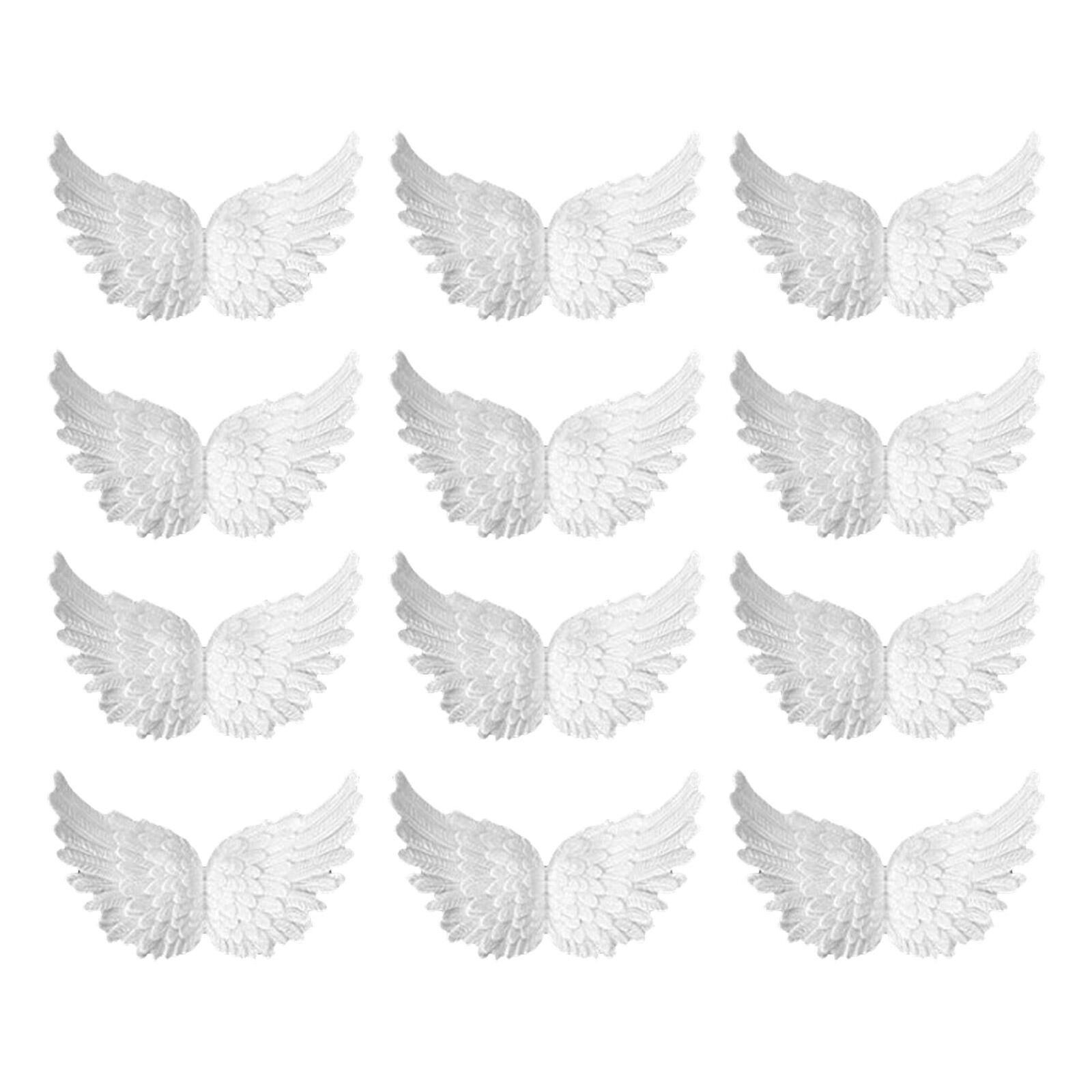 Mini Small Angel Wings for Crafts White Wings Patches Clothes Applique DIY Craft