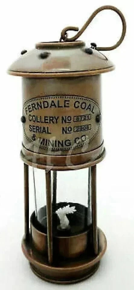 Antique Maritime Ship Lantern Nautical Boat Light Vintage Brass Minors Oil Lamp