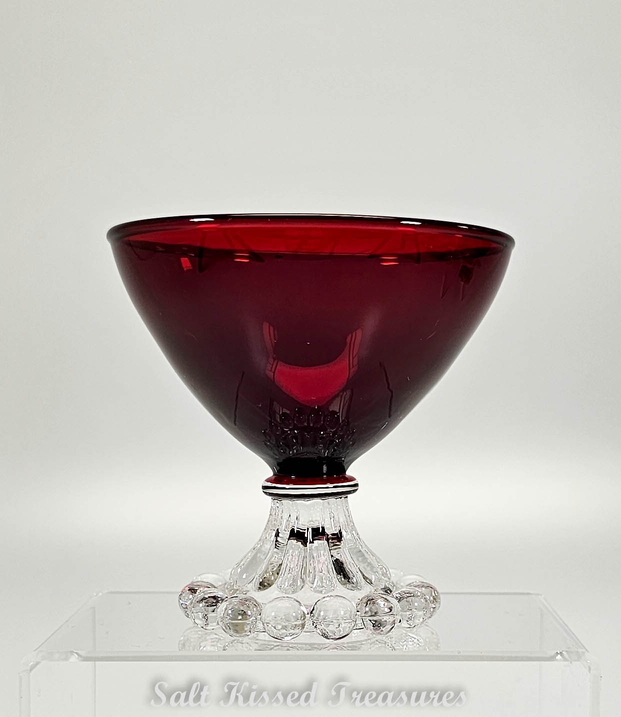Vintage Anchor Hocking Boopie Royal Ruby Red Sherbet Glass 3 1/2\