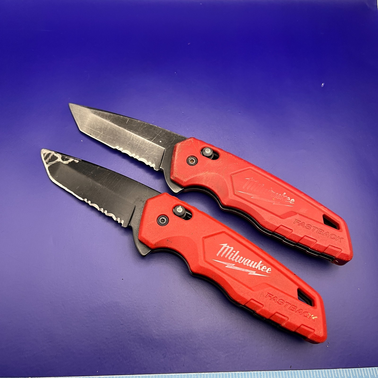 Lot of 2 Milwaukee FASTBACK 48-22-1530 Folding Knives Lot of 2 Milwaukee FASTBACK 48-22-1530 Folding Knives