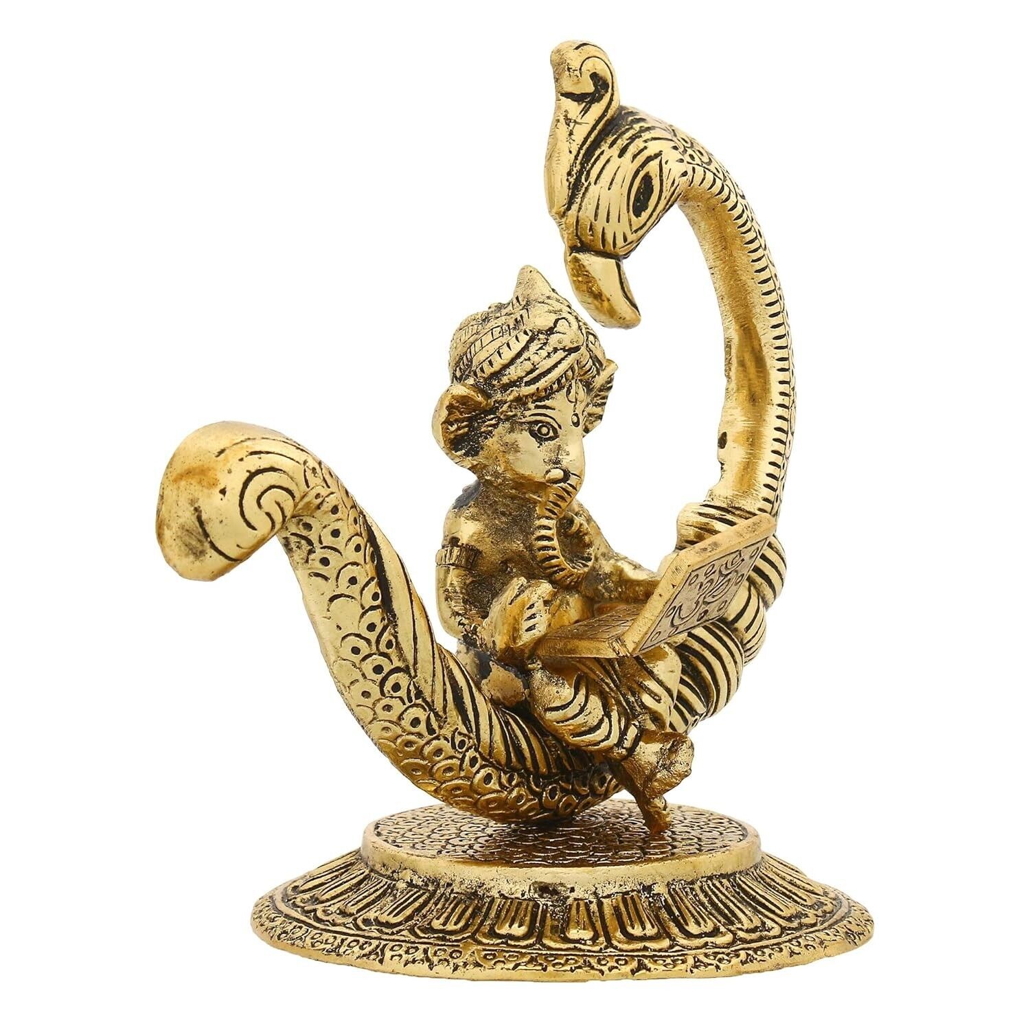 More Than a Stand: Metal Ganesh Laptop Decor - Luck, Fun & Functionality for You