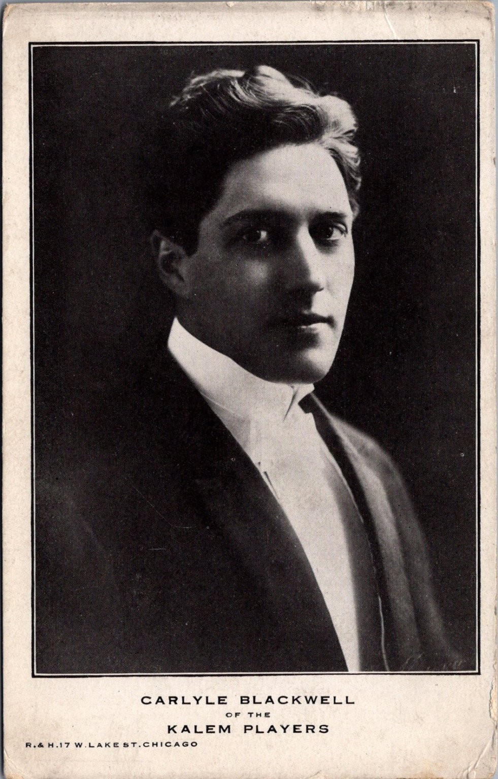 Carlyle Blackwell Kalem Players Silent Film Star Actor RPPC Postcard Chicago