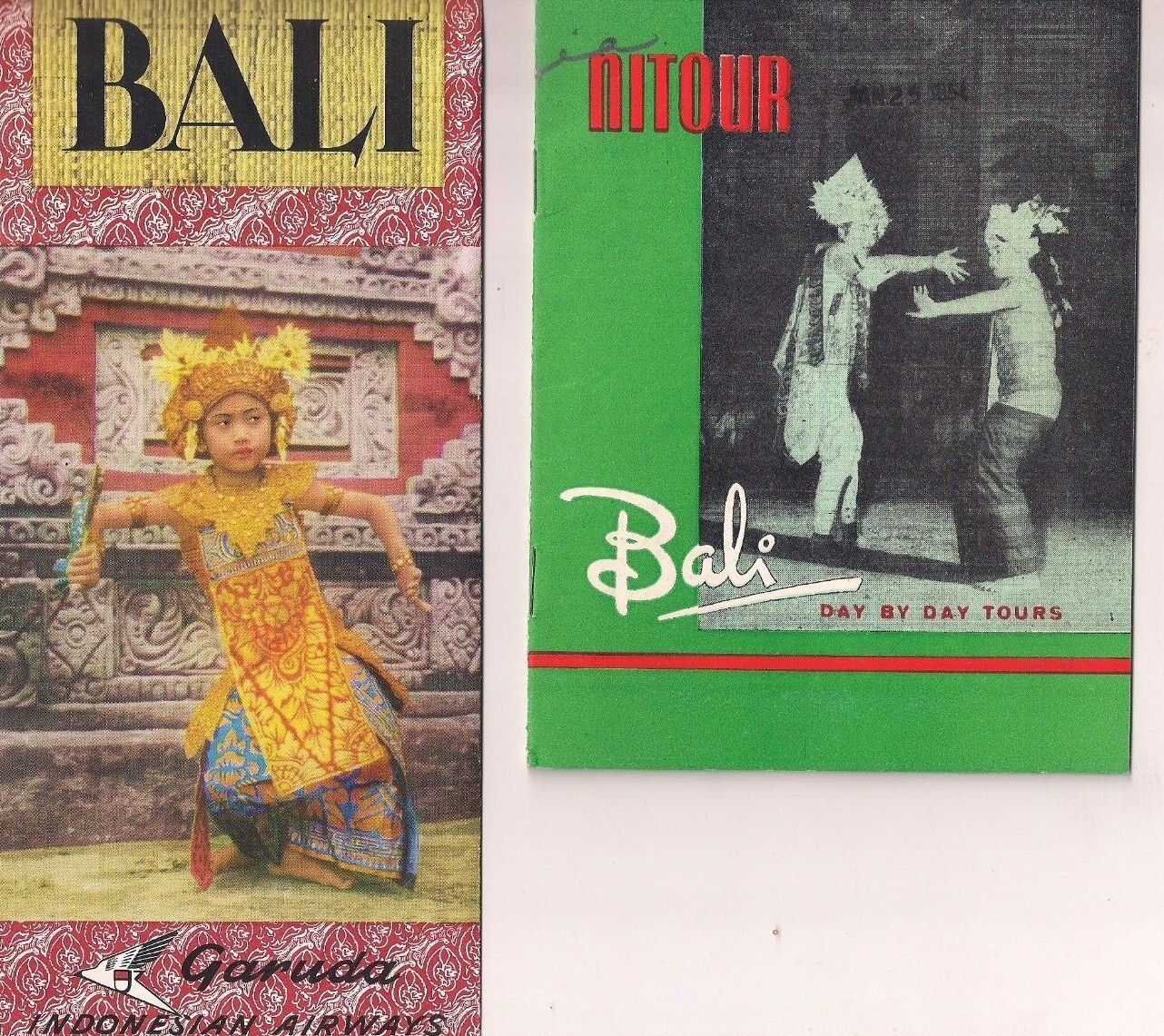 Lot of 2 Vintage Late 1950 early 1960s Travel Tourism Brochures BALI Ephemera Lot of 2 Vintage Late 1950 early 1960s Travel Tourism Brochures BALI Ephemera