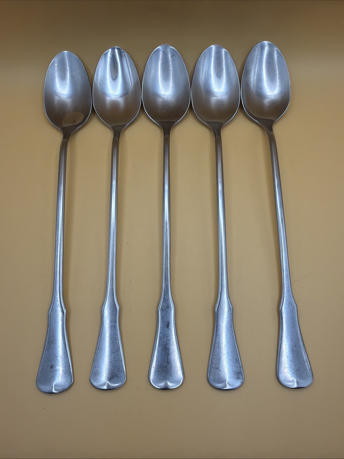 5 Oneida Community PATRICK HENRY Stainless ICED TEA SPOONS Flatware