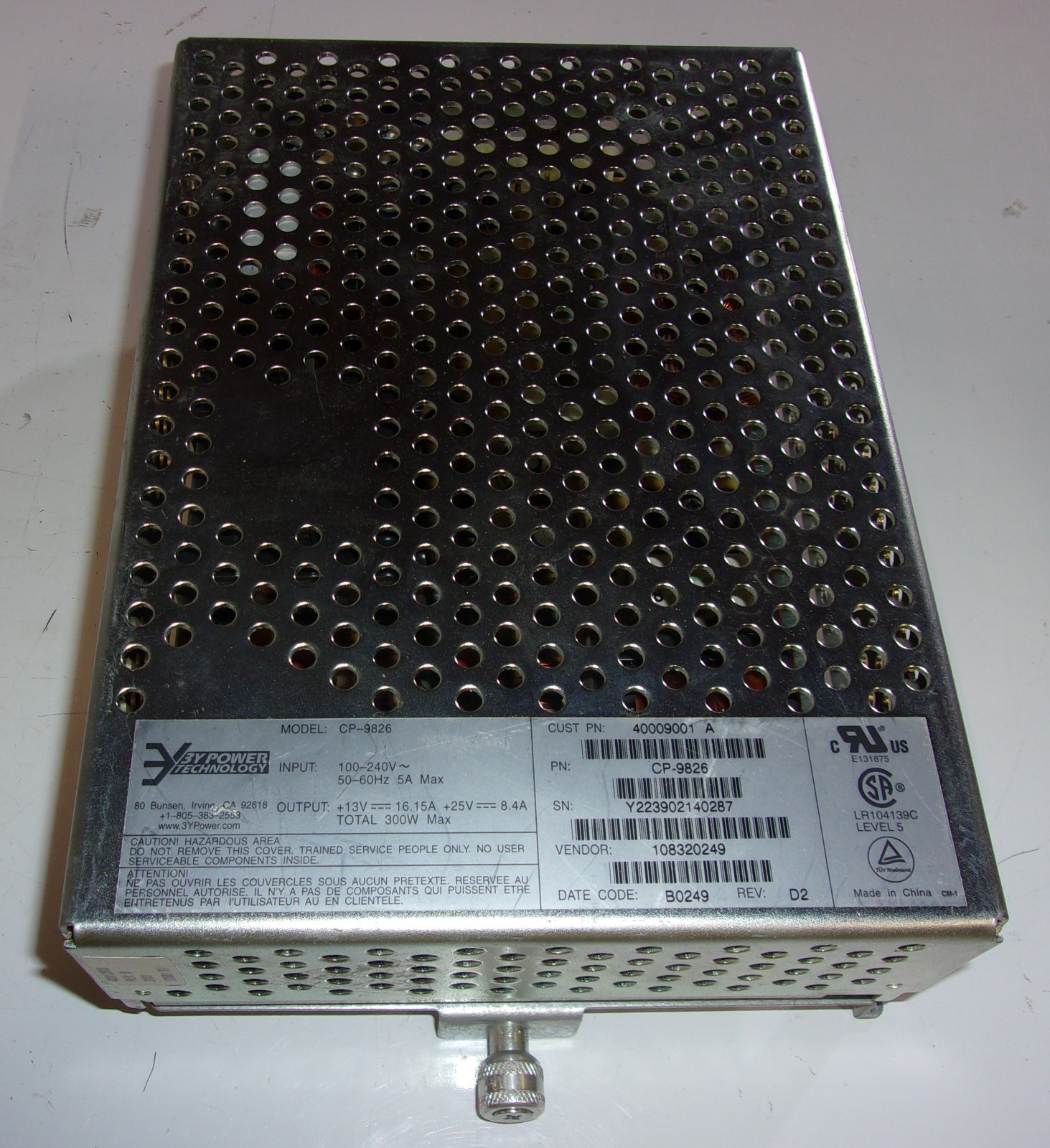 IGT S-2000 / GAME KING POWER SUPPLY - TESTED WORKING