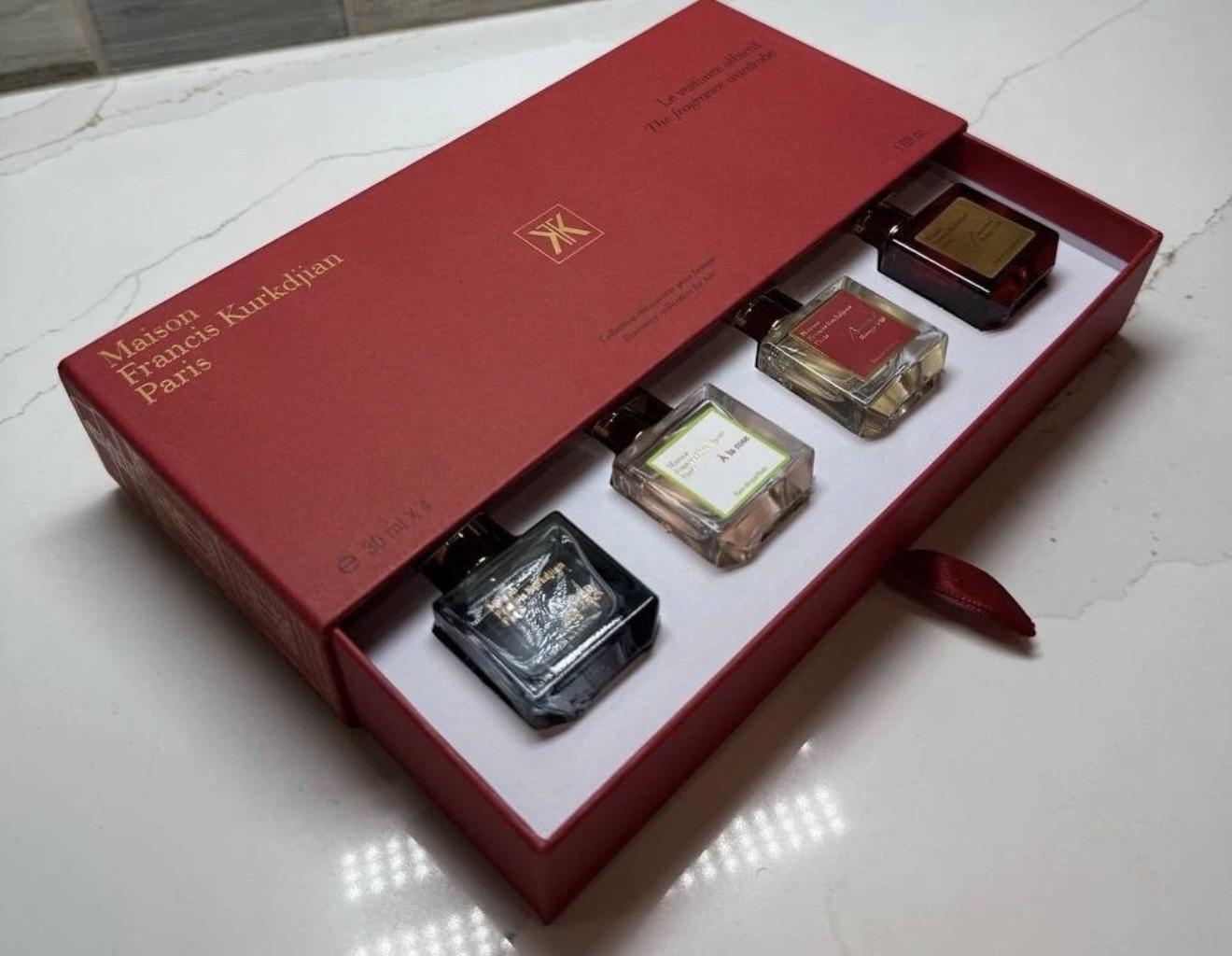 Maison Francis Kurkdjian Paris Perfume Collection Miniature Set in Red Box