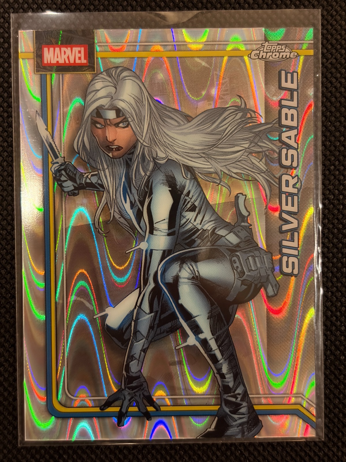 2026 Topps Chrome Marvel Comics Silver Sable RayWave Refractor #158