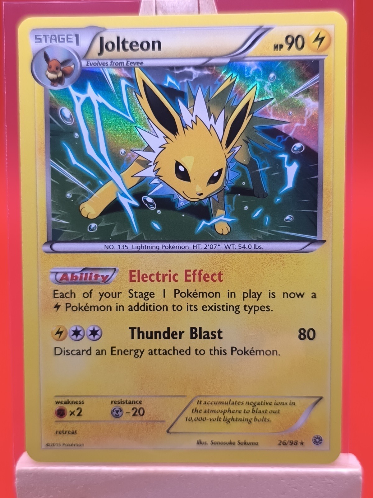 Jolteon 26/98 X & Y Ancient Origins Holo Rare Pokemon Card
