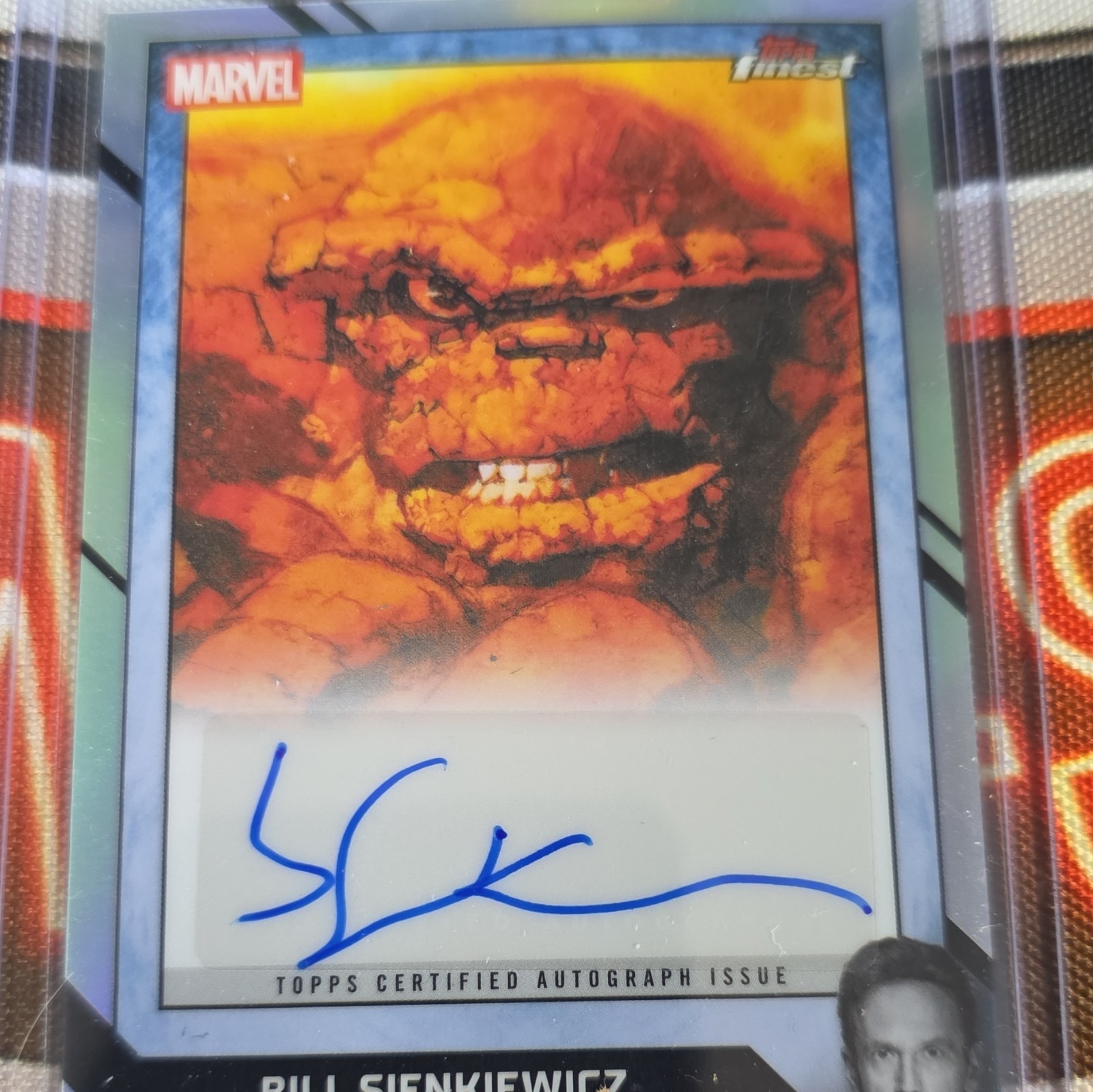 Topps Finest Marvel The Thing Topps Certified Autograph Bill Sienkiewicz