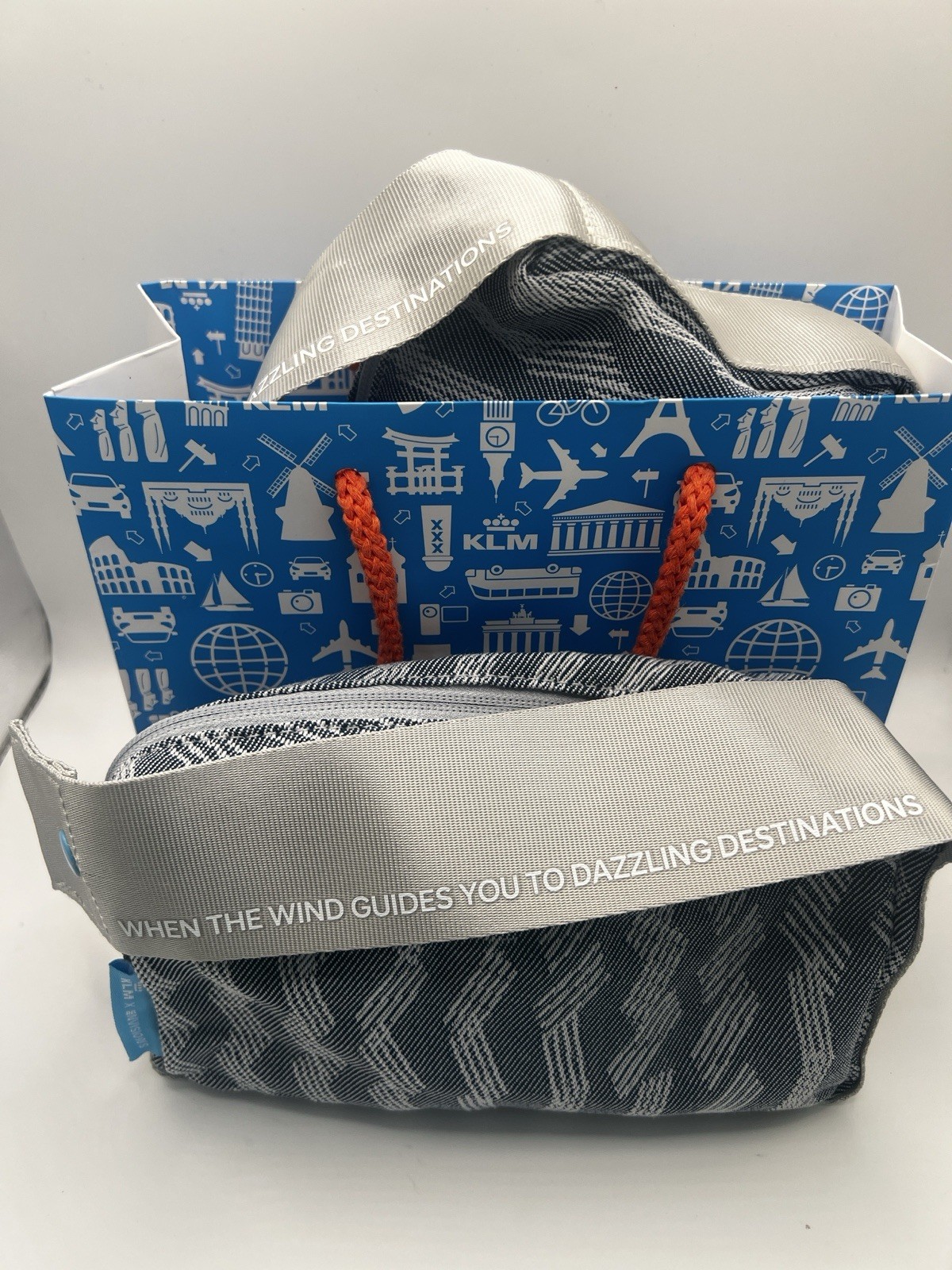 KLM x Envisions Business Class Amenity Kits Set of 2 Complete + Gift Bag
