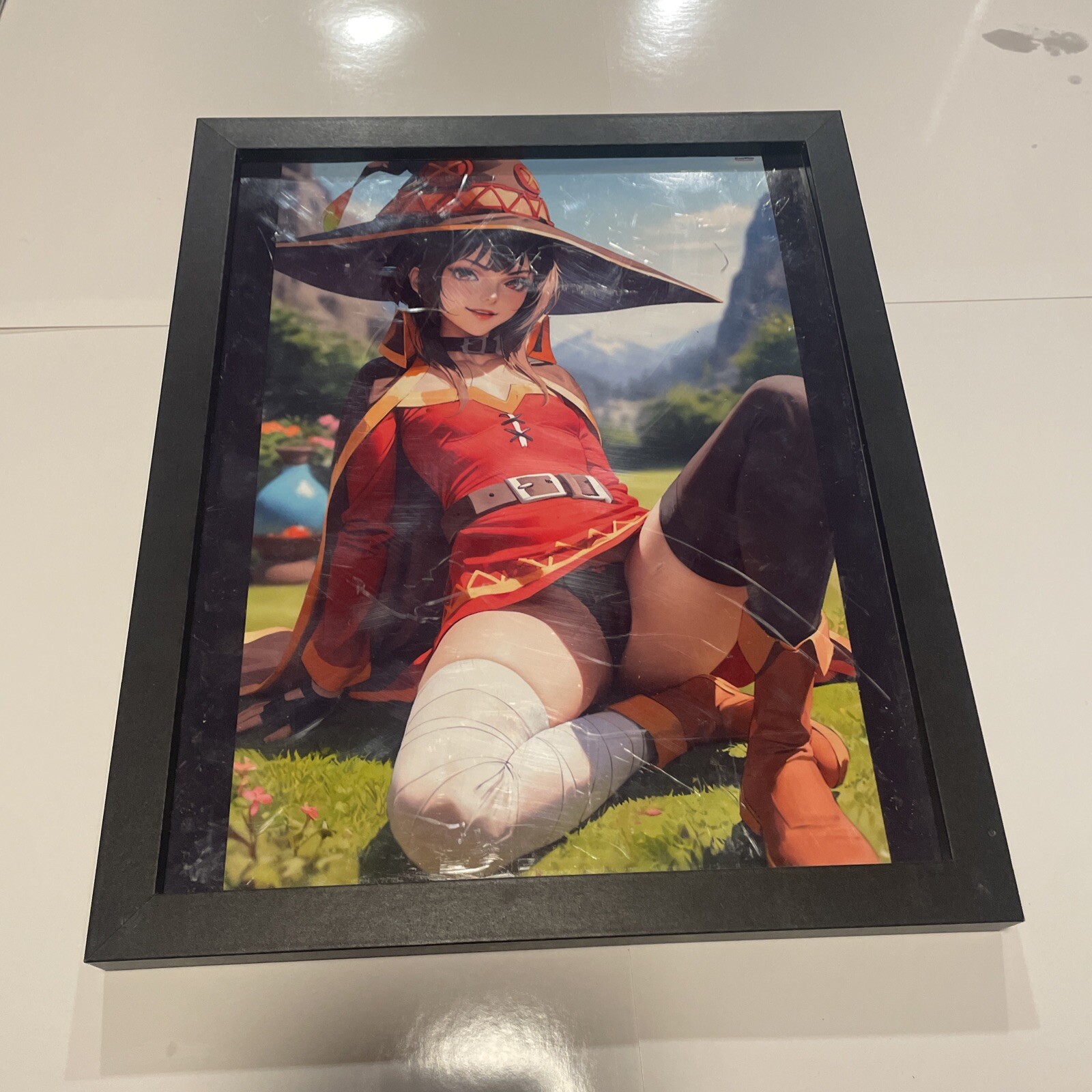 Konosuba Megumin Premium Wall Art Print Black Framed Anime Picture Gift Konosuba Megumin Premium Wall Art Print Black Framed Anime Picture Gift