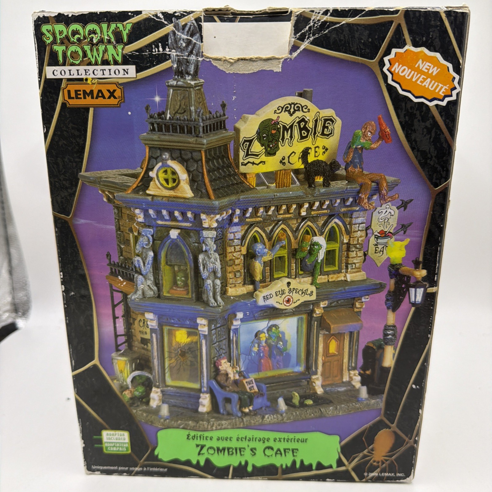 Lemax Spooky Town Zombie\'s Cafe 2006 *tested and working* Modified See pictures 