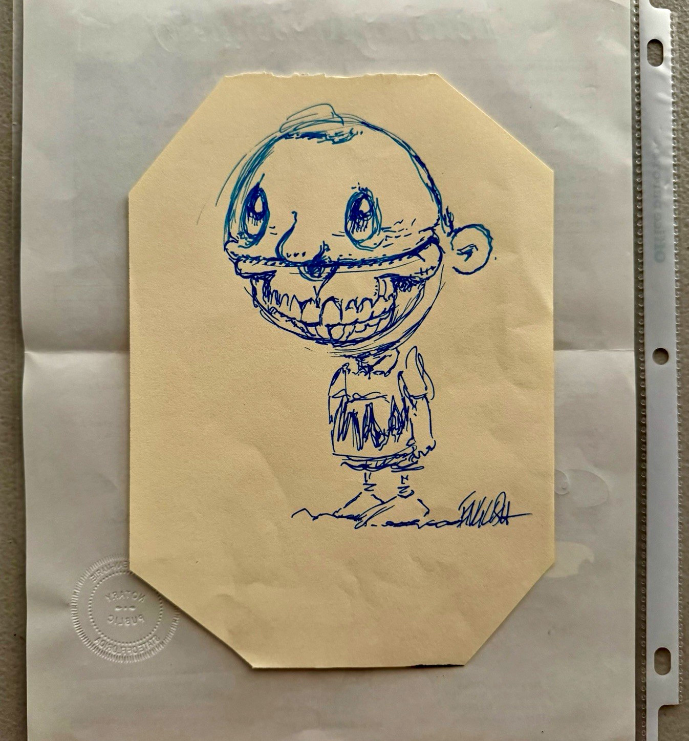 Ron English Smiley Face Original Signed Sketch.2018 w/JSA COA 8.25x5.75 unframed Ron English Smiley Face Original Signed Sketch.2018 w/JSA COA 8.25x5.75 unframed