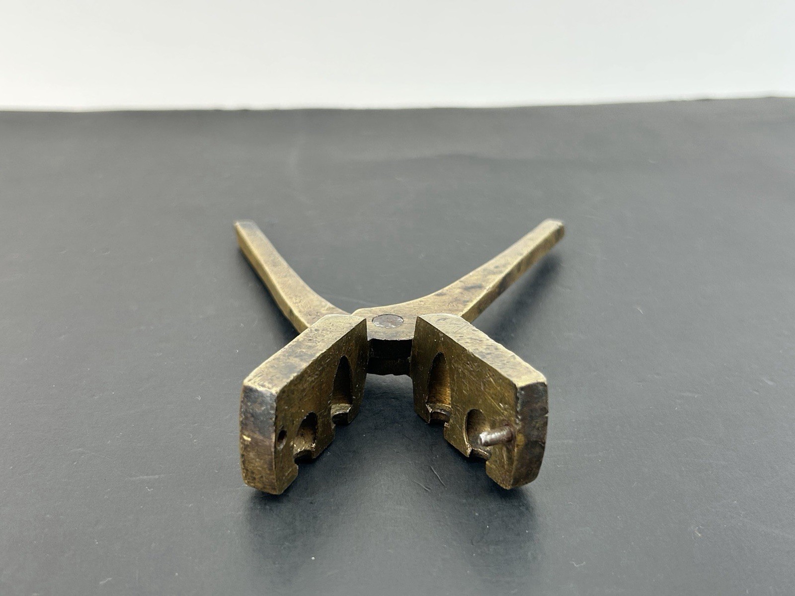 Antique Brass Reloading Tool 2 Cavity Conical and Round Ball Civil War Era