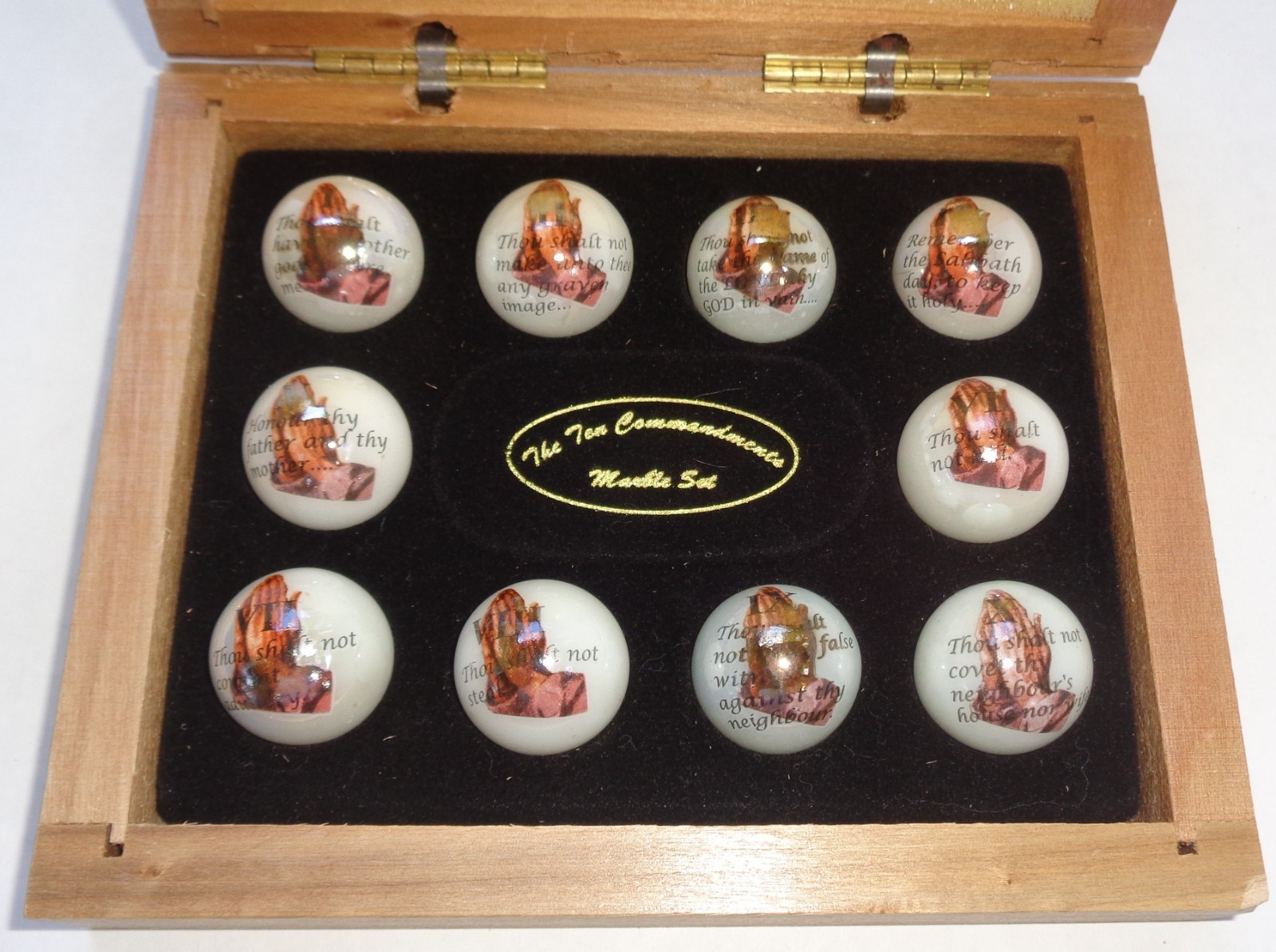 JABO INC Collector\'s Edition Ten Commandments Marble Set with Display Box