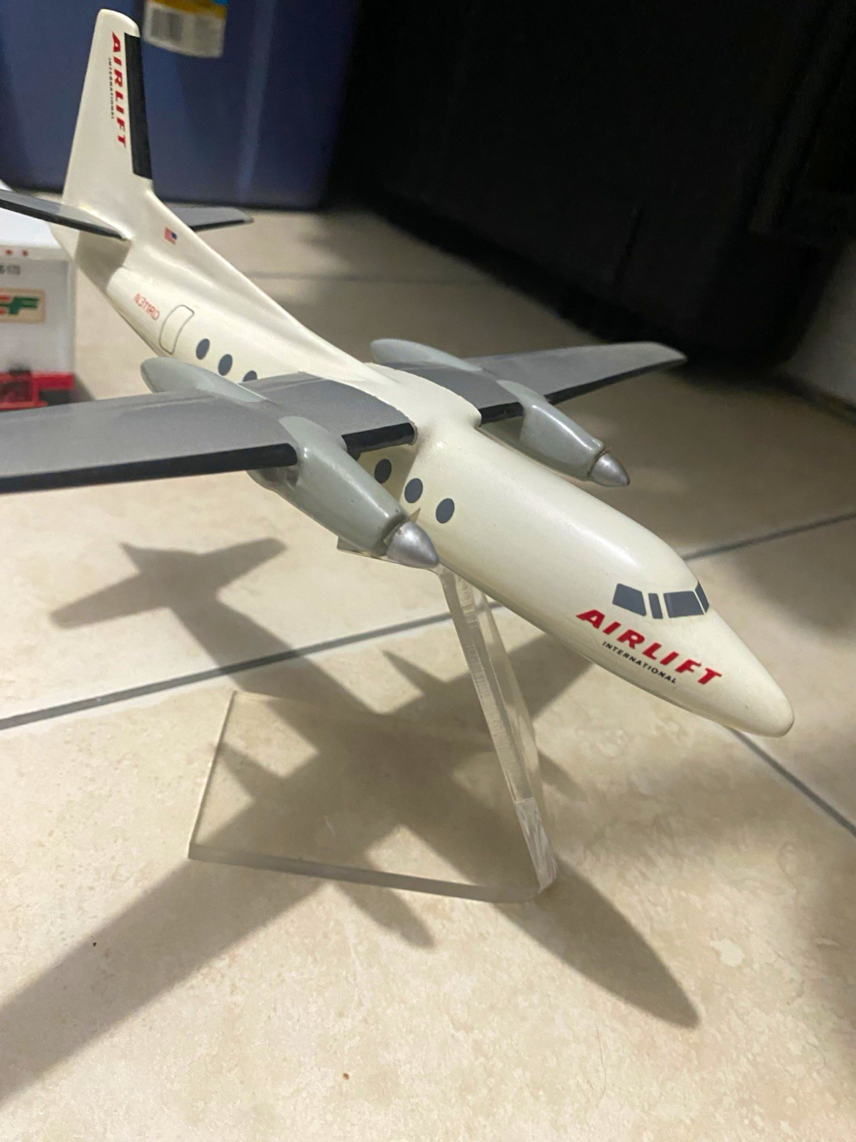 Vintage Airlift International Fokker F-27 Scalecraft Desktop Display Model Vintage Airlift International Fokker F-27 Scalecraft Desktop Display Model