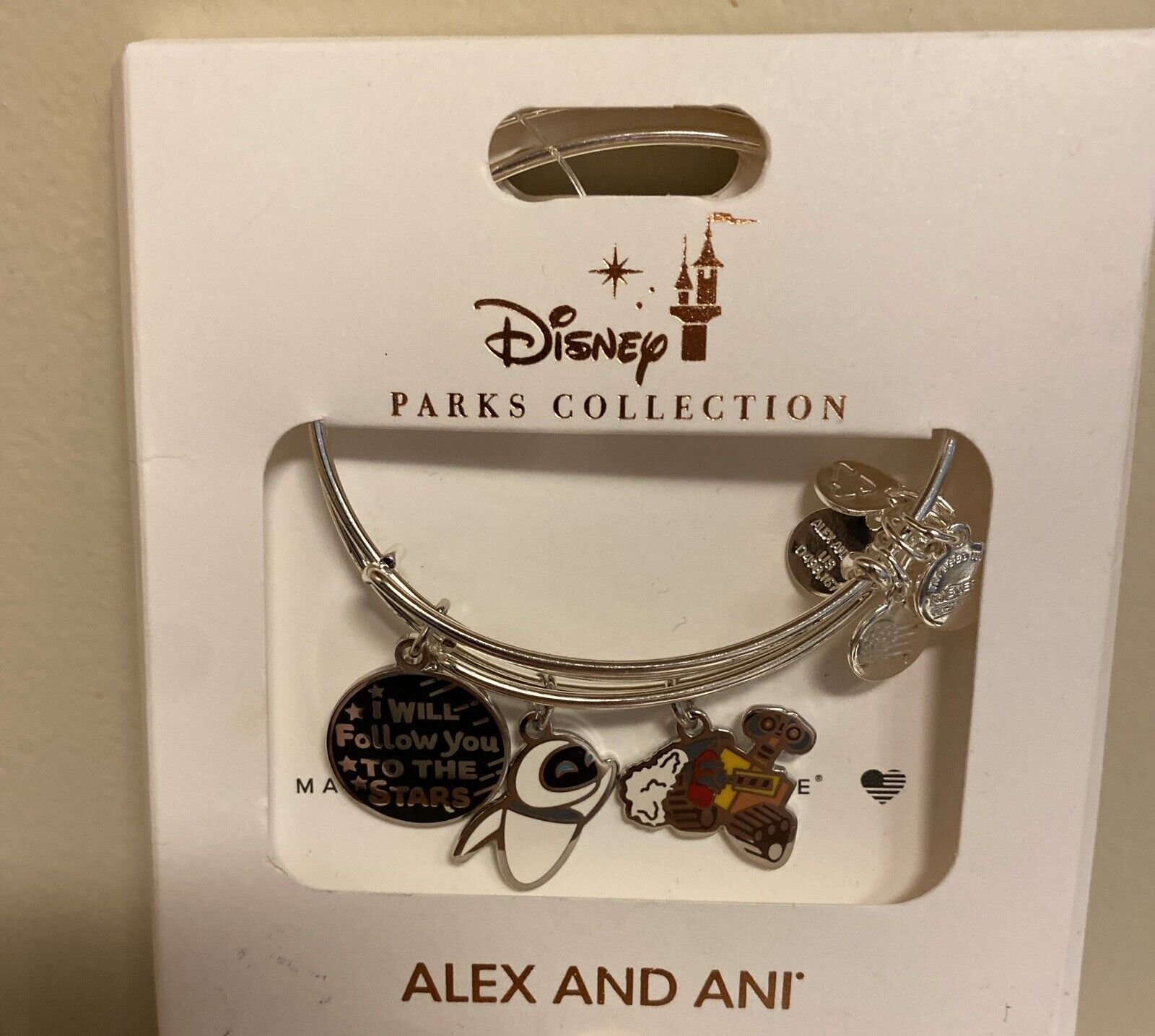 Disney ALEX AND ANI Pixar Wall-E Eve Follow You To The Stars Bracelet Set - NEW