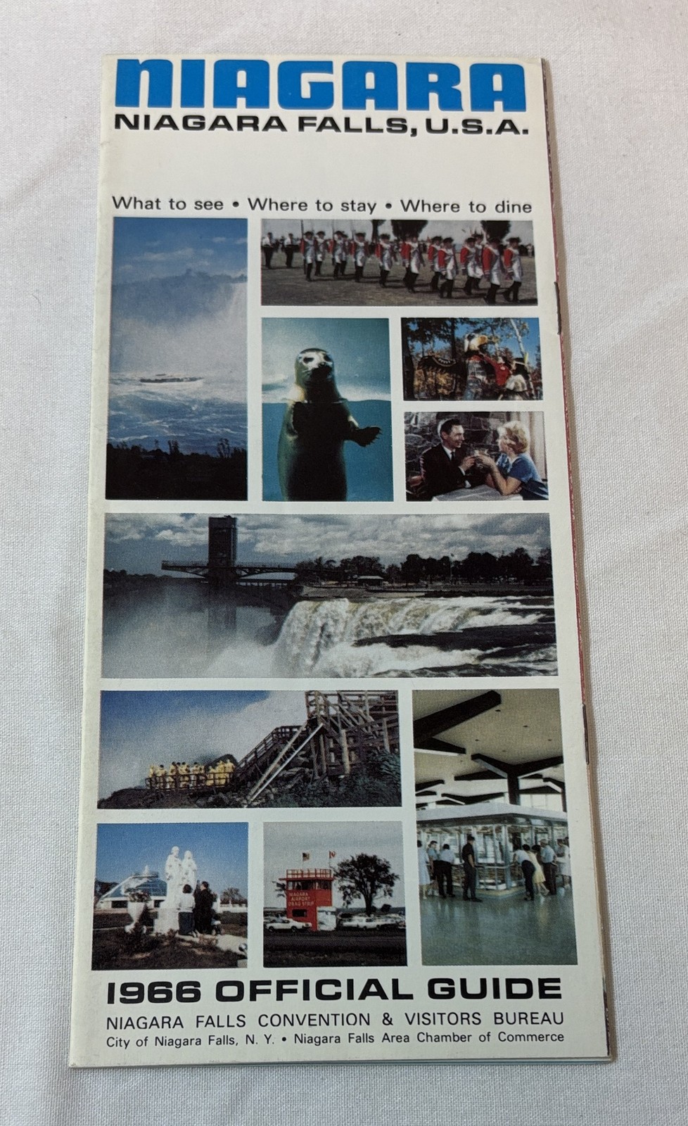 1966 NIAGARA FALLS OFFICIAL GUIDE New York brochure