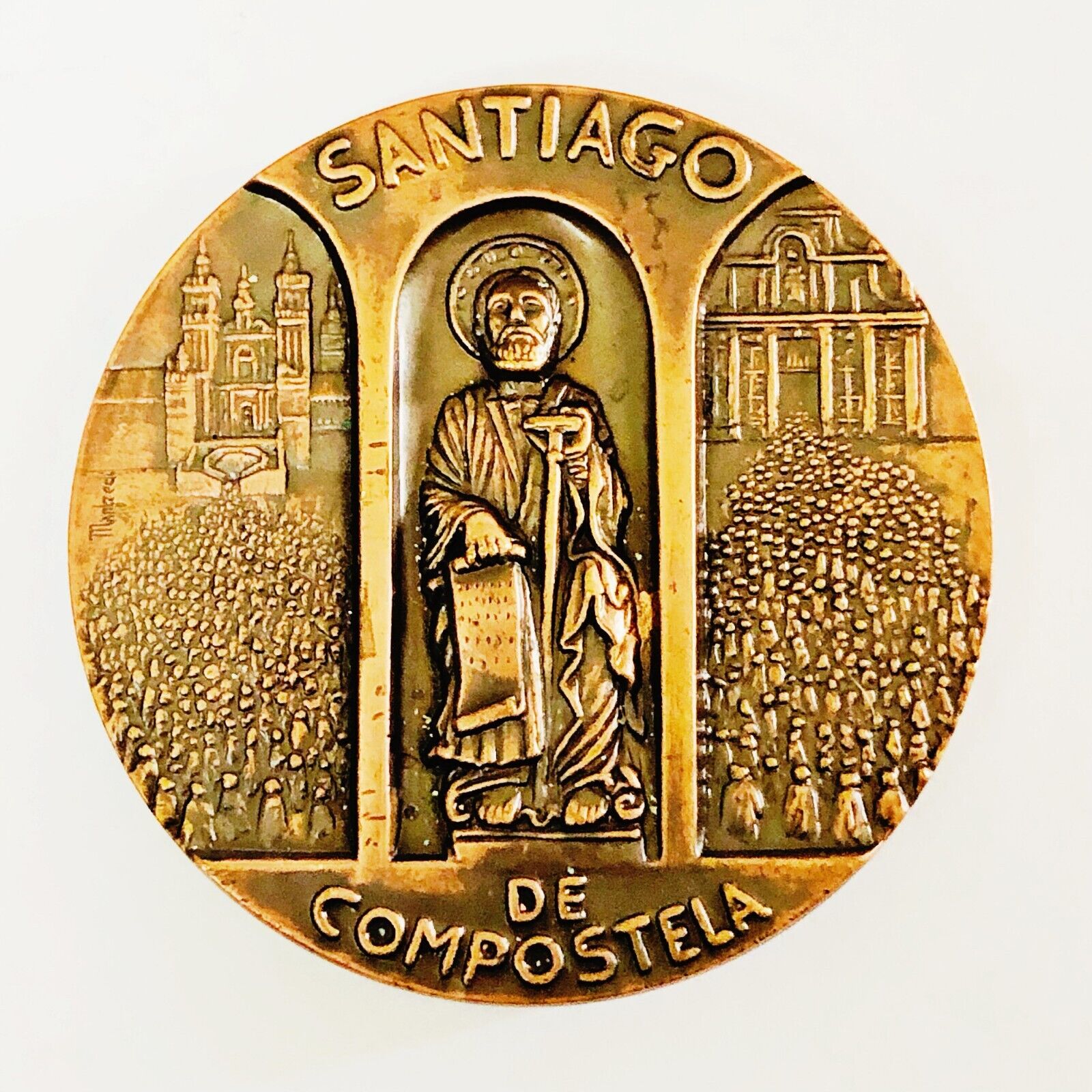 1993 HOLY YEAR SANTIAGO APOSTLE COMPOSTELA SANTO Commemorative Coin Bronze Medal