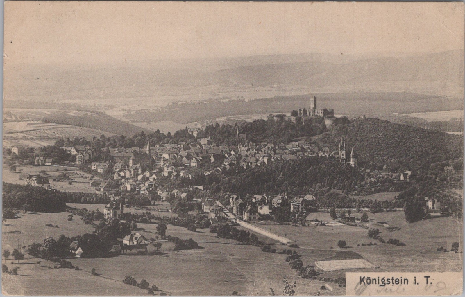 Königstein Im Taunus Hesse HE Castle Panoramic View Postcard