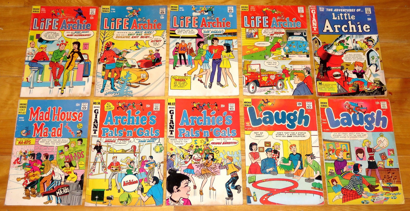 Large 1960s ARCHIE LOT 34 Books LIFE WITH ARCHIE, PEP, LAUGH, PALS 'N' GALS +++