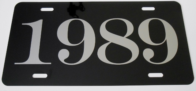 1989 Year Metal License Plate Fits Camaro Z/28 Iroc Mustang GT Corvette Olds 442