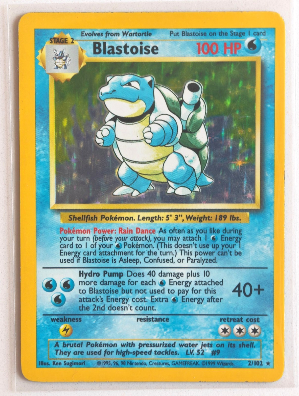 Blastoise 002/102 Base Set Holo