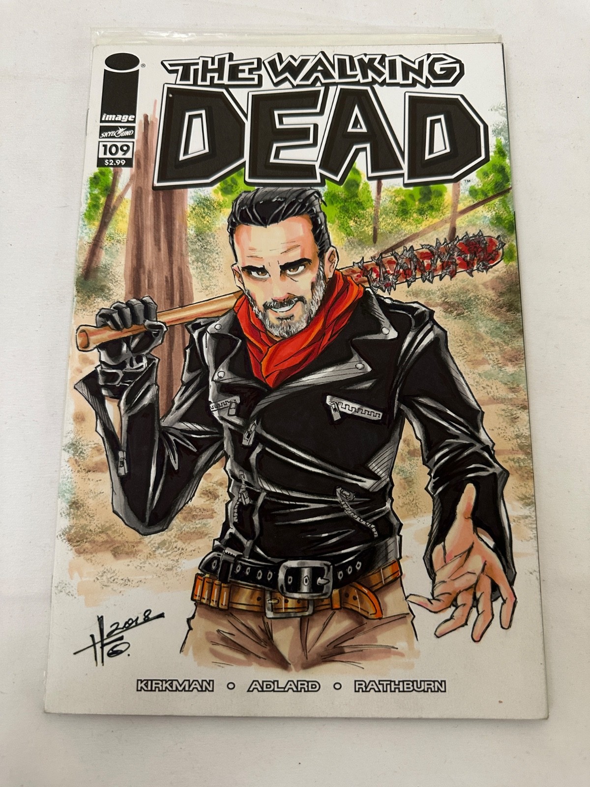 THE WALKING DEAD IMAGE #109 - NEGAN SKETCH & SIGNED COMIC