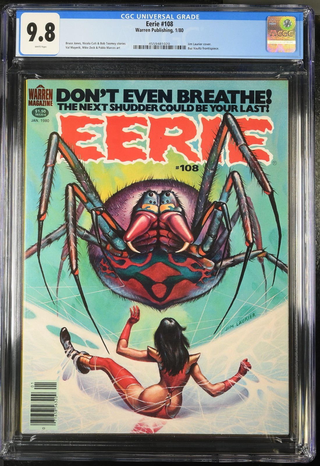 Eerie #108 (Warren Publishing 1980) CGC 9.8 Horror Magazine Spider Woman Cover