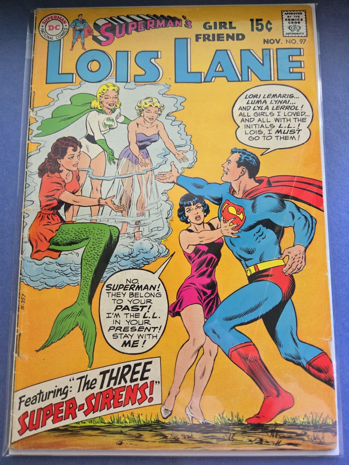 DC COMICS - SUPERMAN\'S GIRLFRIND LOIS LANE - # 97 - NOV 1969 - SILVER AGE