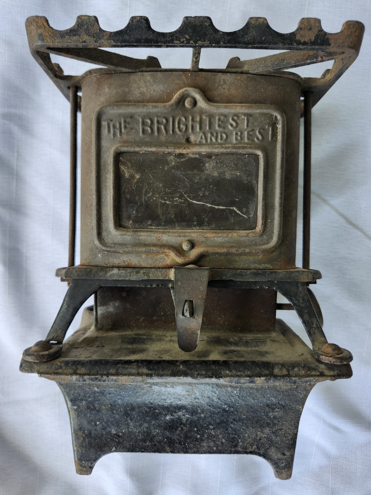 Antique BRIGHTEST AND BEST Sad Iron Oil Kerosene Heater Stove 