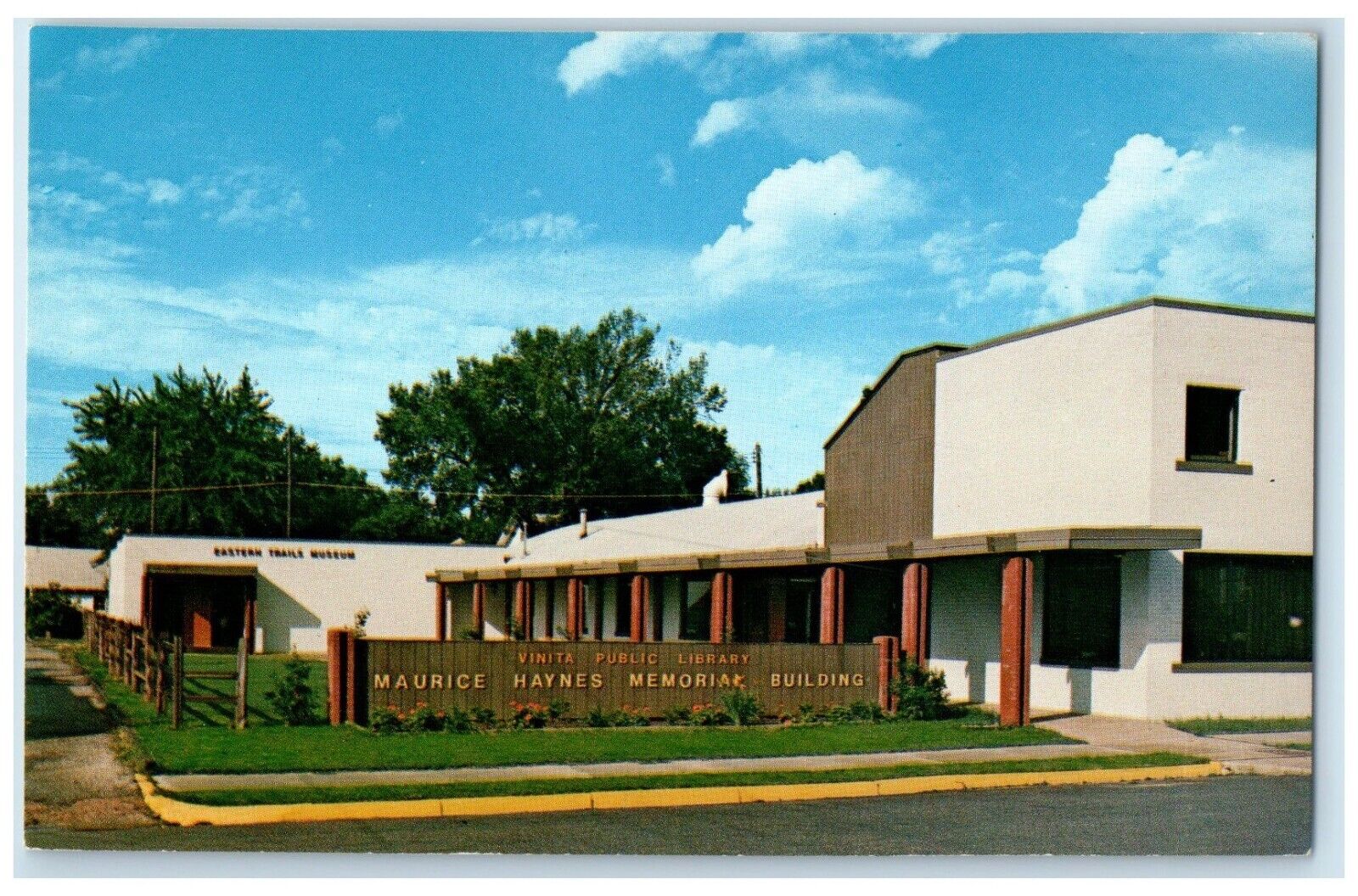 c1960's Eastern Trails Museum And Public Library Vinita Oklahoma OK Postcard
