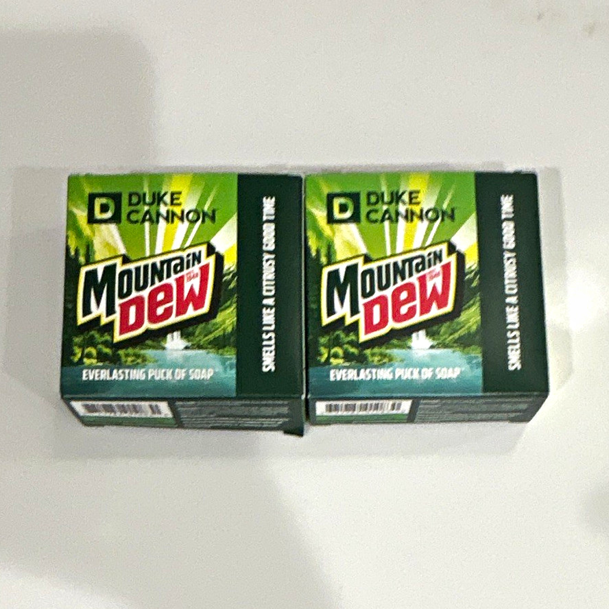 Mountain Dew Duke Cannon Soap Boxes Lot of 2 Green Soda Theme Mountain Dew Duke Cannon Soap Boxes Lot of 2 Green Soda Theme