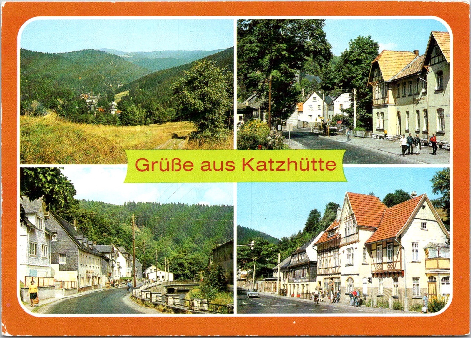 Grüße Aus Katzhütte Scenic Views Streets Katzhütte Germany Vintage Postcard