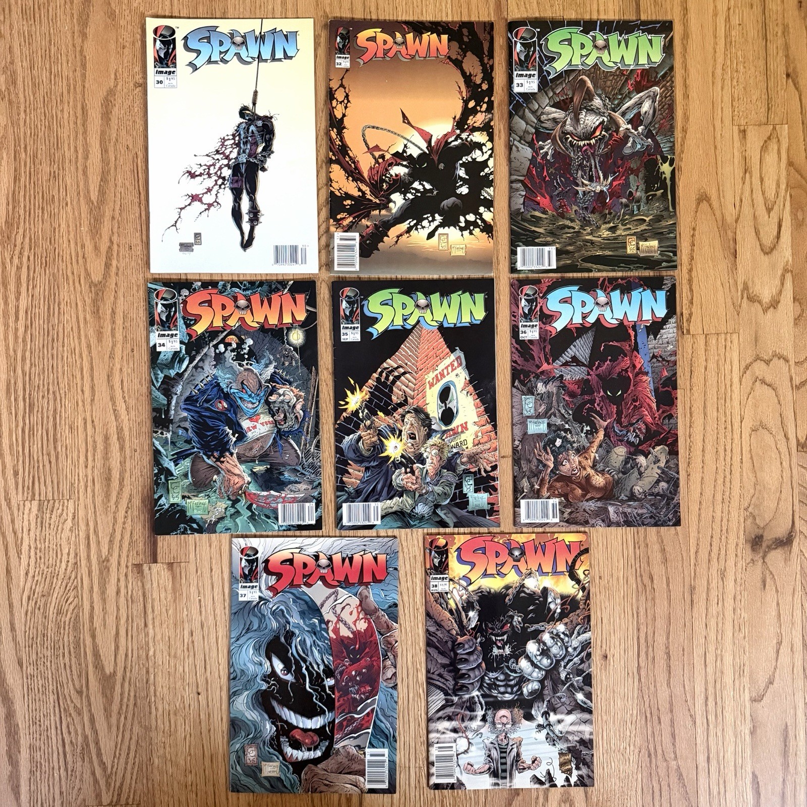 Spawn #30 #32 #33 #34 #35 #36 #37 38 Newsstand Variant Comic Book Lot Image 1995