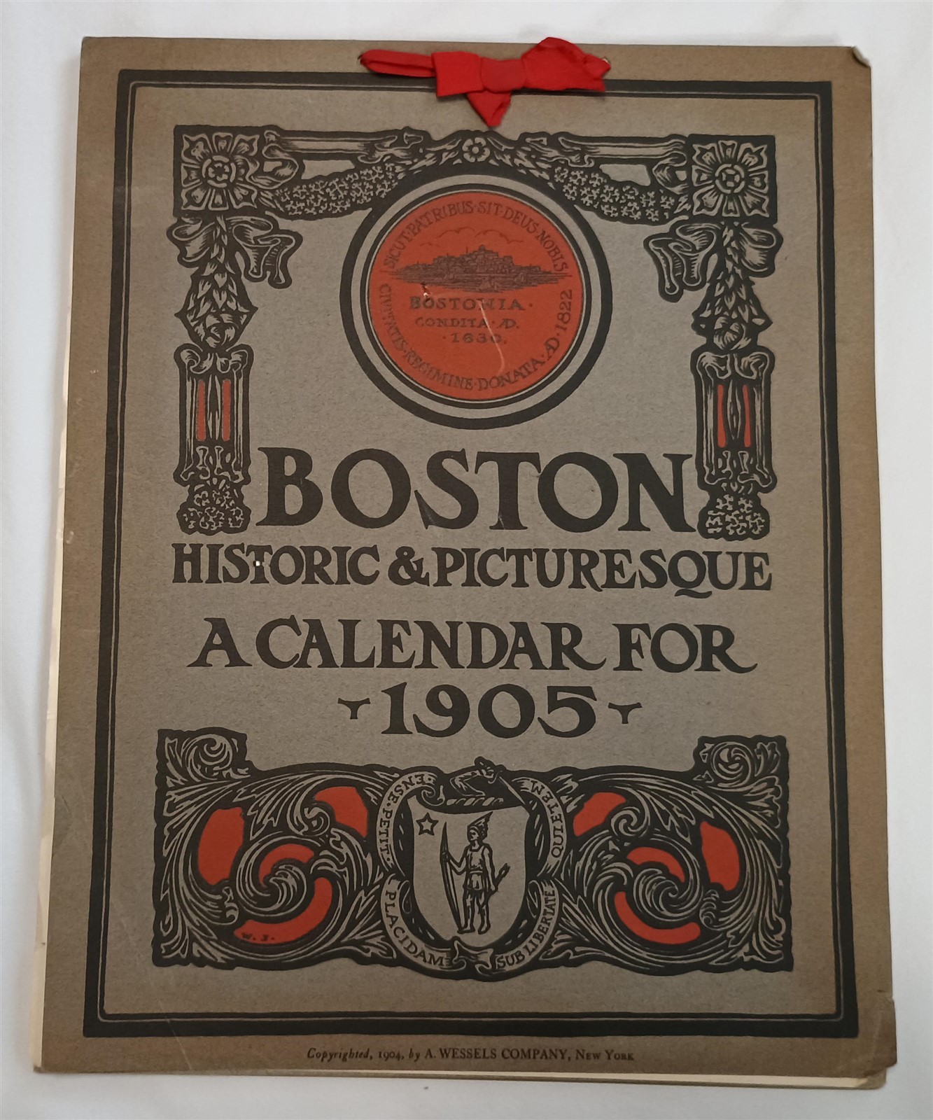 Vintage 1905 Boston Historic & Picturesque Calendar Antique A. Wessels