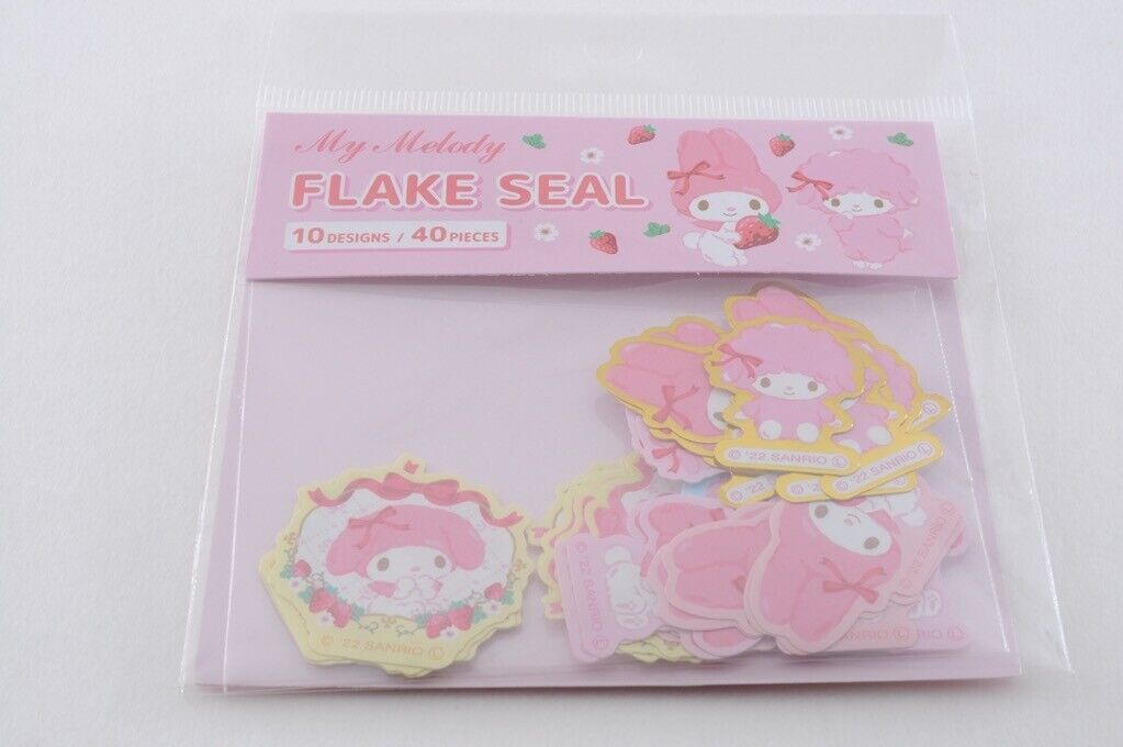 Sanrio - My Melody - Flake Stickers - Japan Limited 10 Designs 40 Pieces