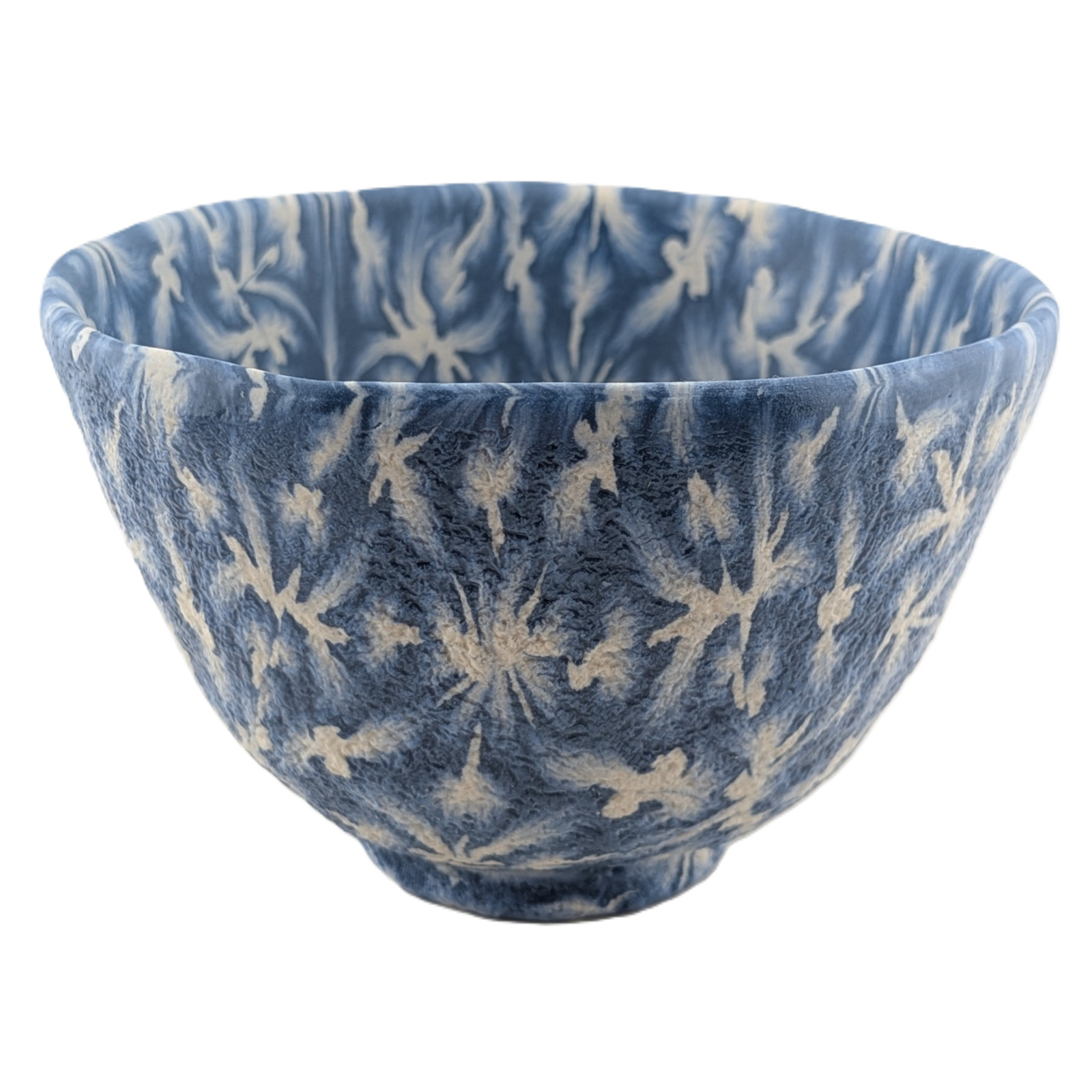Nagae Tetsuo 長江哲男 Japanese Seto Ceramic Nerikomi Bowl Blue White Mixed Clay