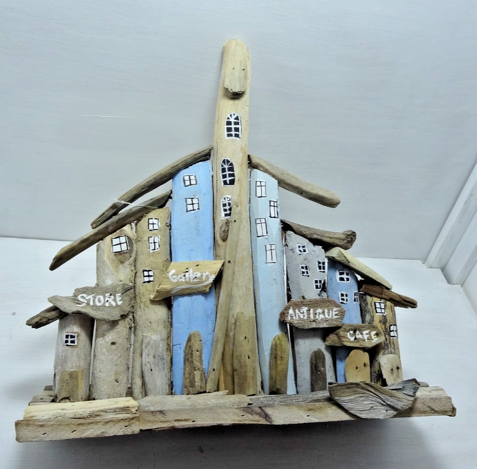 Driftwood Boardwalk Miniature Coastal Village Cracker Barrel Retired Rare