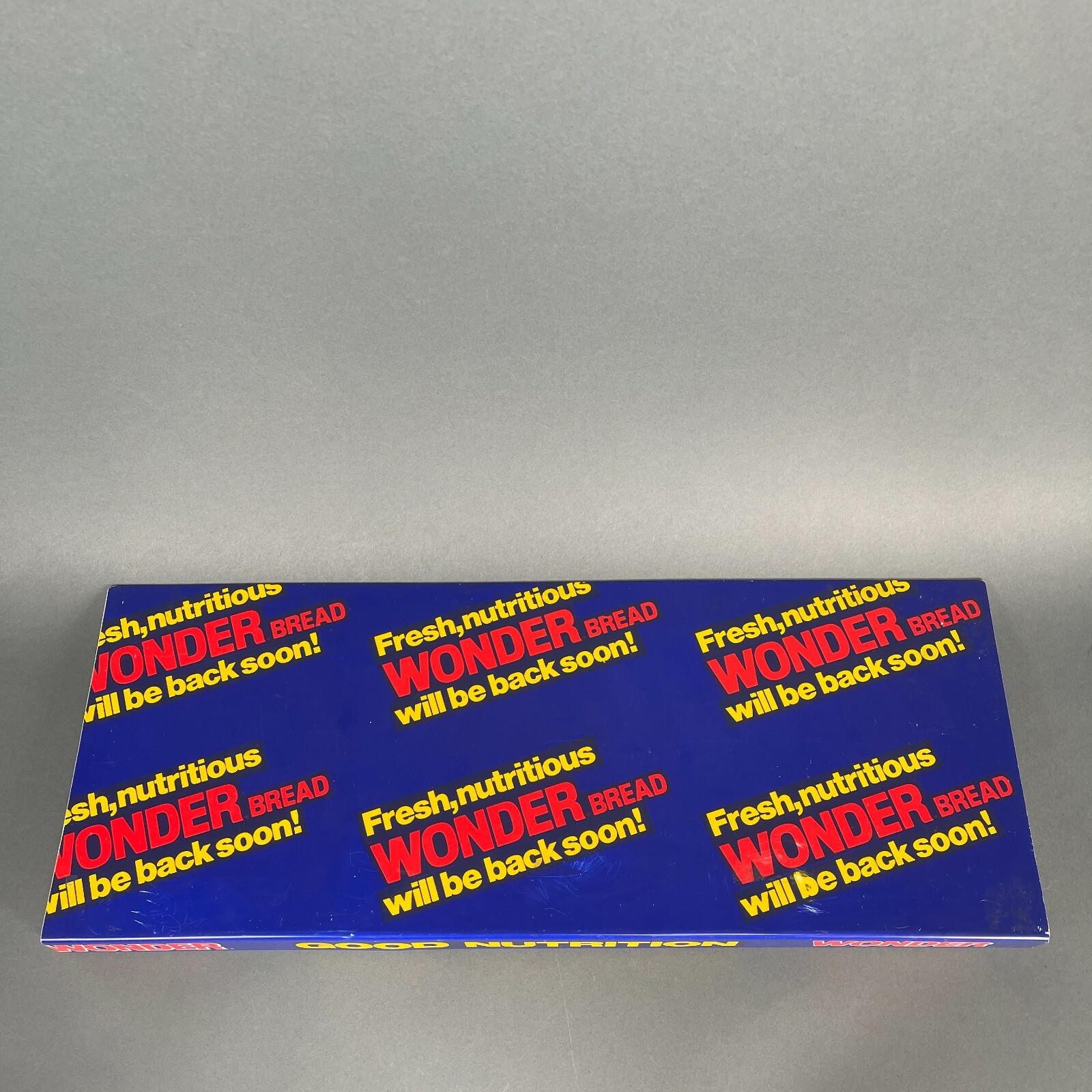 Rare Vintage 1970's Wonder Bread Cobalt Plastic Shelf Topper Advertising Pop Art
