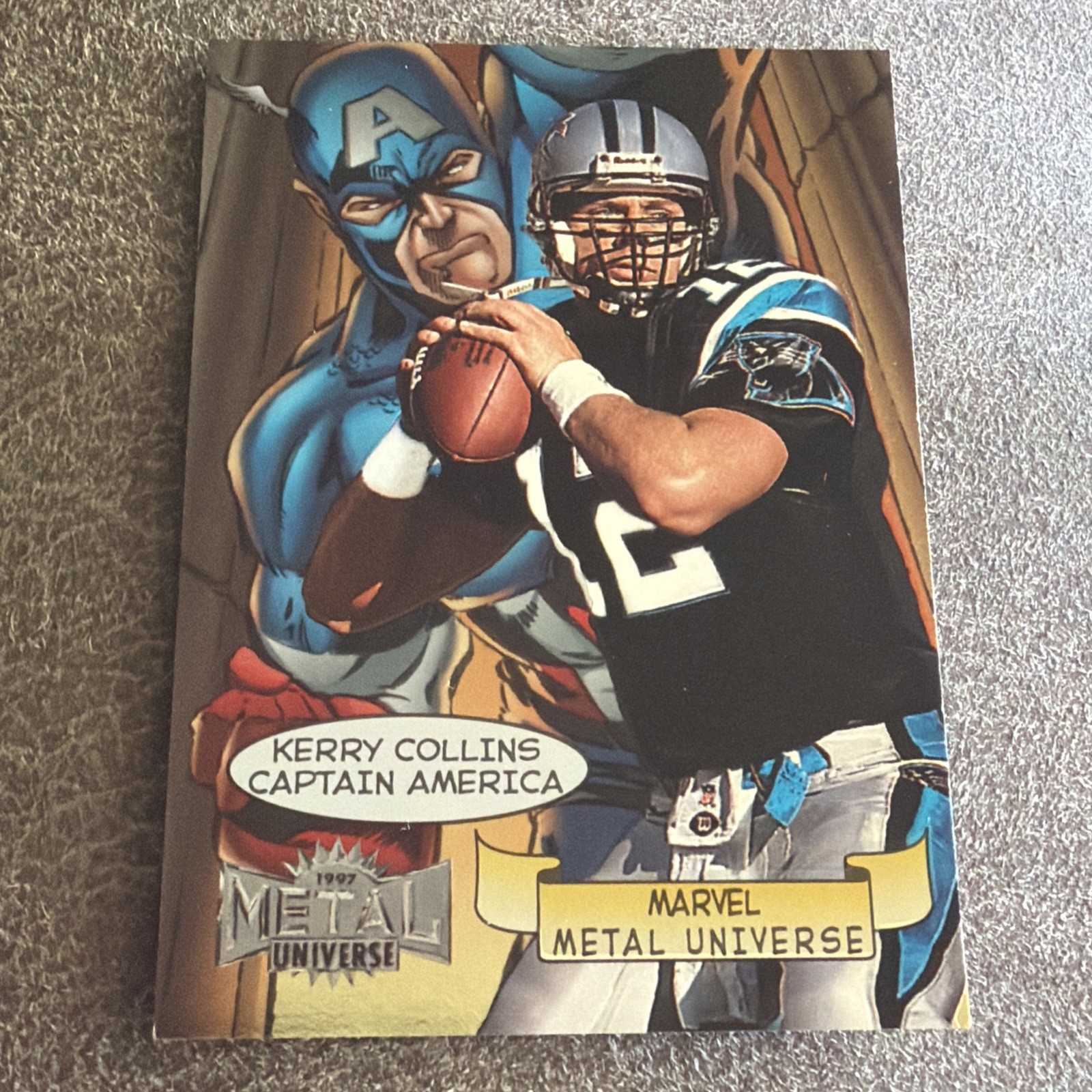 SkyBox 1997 Marvel Metal Universe Insert Kerry Collins Captain America #10/20