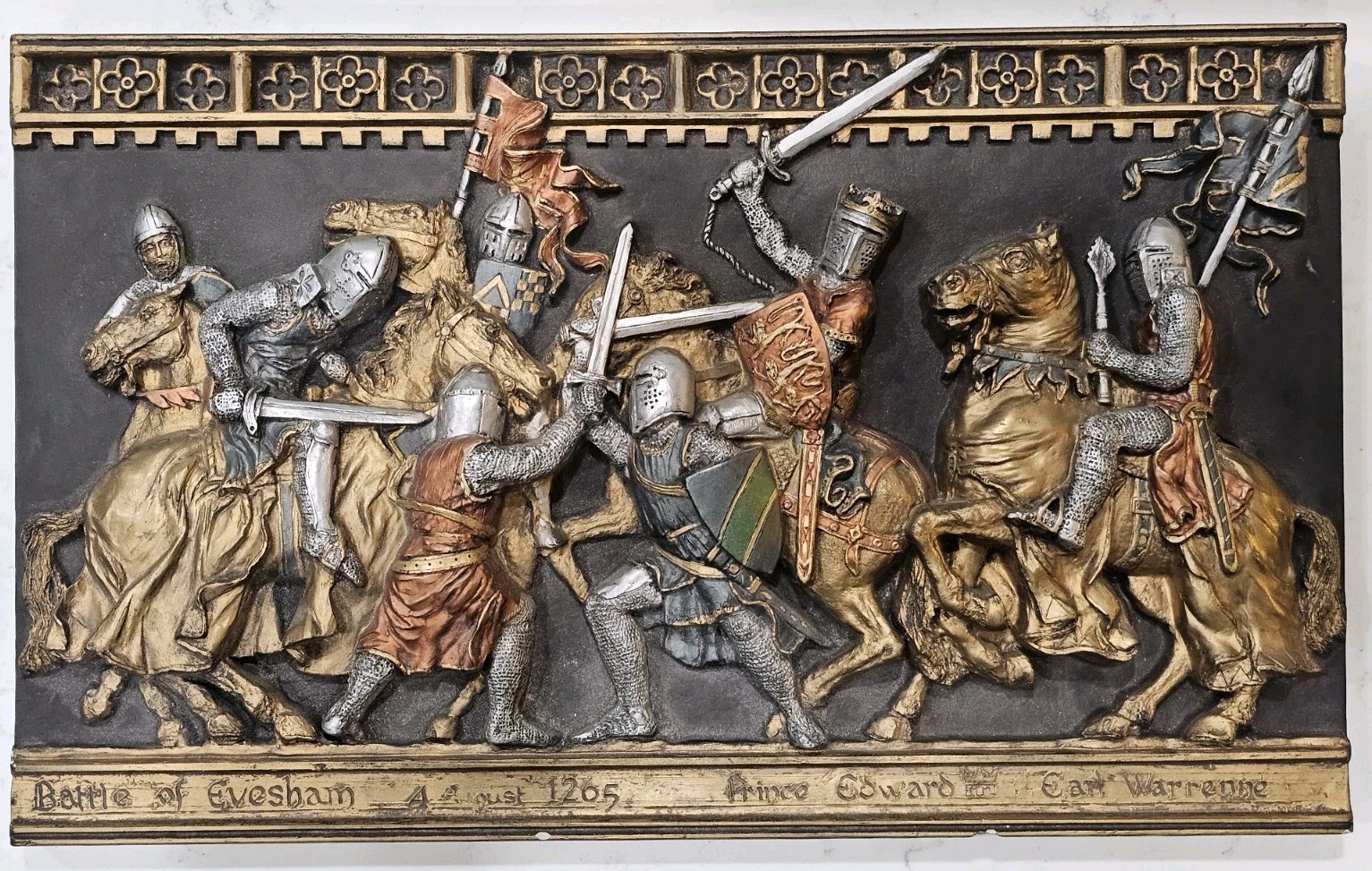 BATTLE OF EVESHAM 1205 PRINCE EDWARD x Marcus Designs Medieval Wall Plaque 16x10 BATTLE OF EVESHAM 1205 PRINCE EDWARD x Marcus Designs Medieval Wall Plaque 16x10