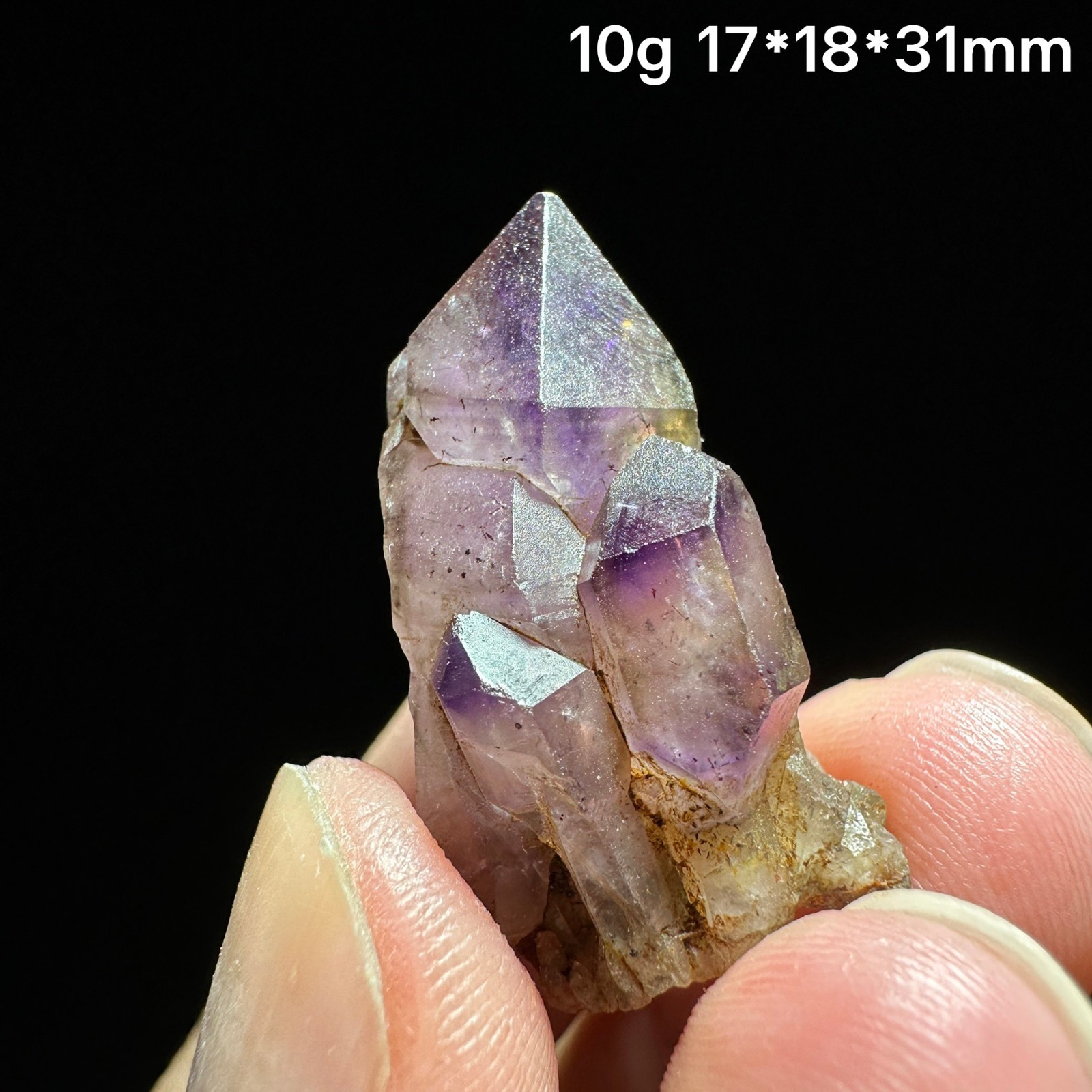 Natural Super Seven Amethyst Quartz Crystal Cluster on Matrix Mineral Specimen