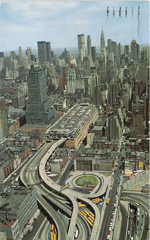 Postcard NY: Port Authority Bus Terminal Aerial View, New York City