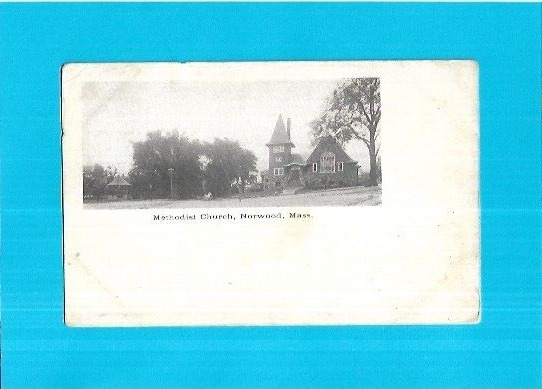 Vintage Postcard-Methodist Church, Norwood, Massachusetts