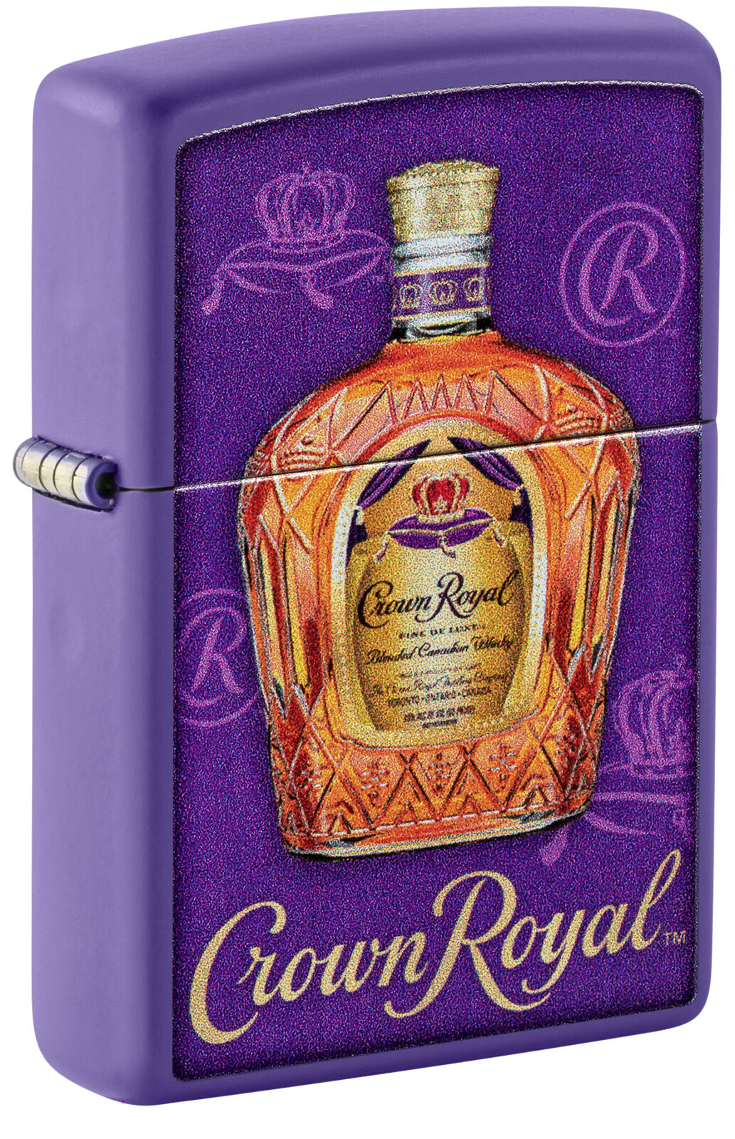 Zippo Crown Royal Design Purple Matte Windproof Lighter, 48749