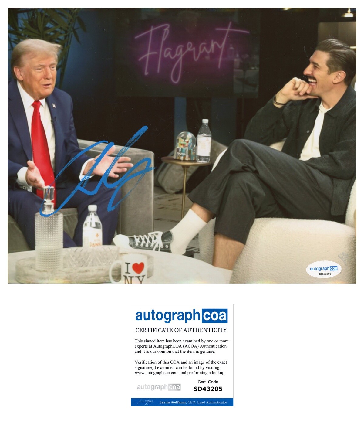 ANDREW SCHULZ SIGNED STAND-UP COMEDIAN GUY CODE FLAGRANT 8x10 PHOTO - ACOA COA ANDREW SCHULZ SIGNED STAND-UP COMEDIAN GUY CODE FLAGRANT 8x10 PHOTO - ACOA COA